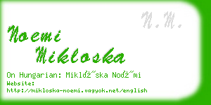 noemi mikloska business card